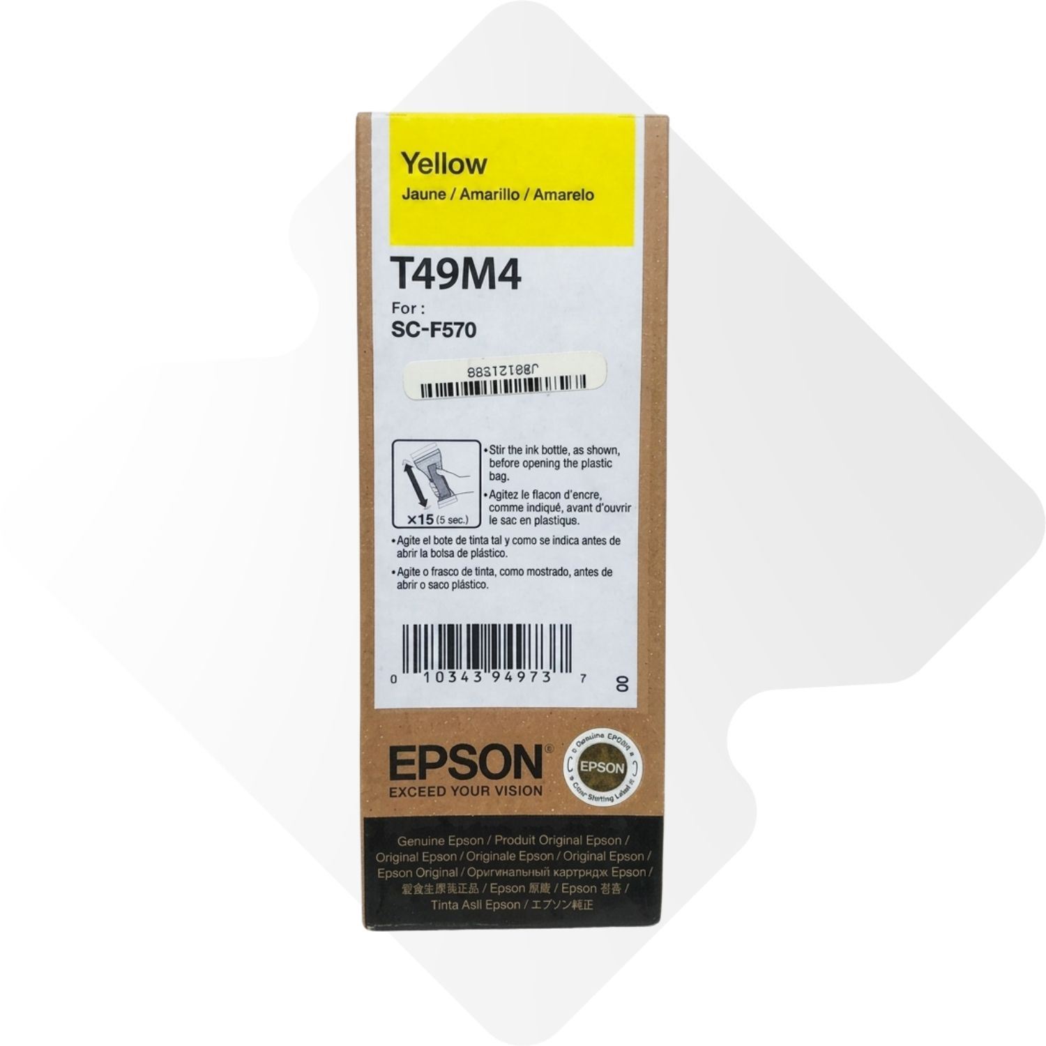 Tinta Original Epson T49M420 Amarilla 140 ml para Sublimación