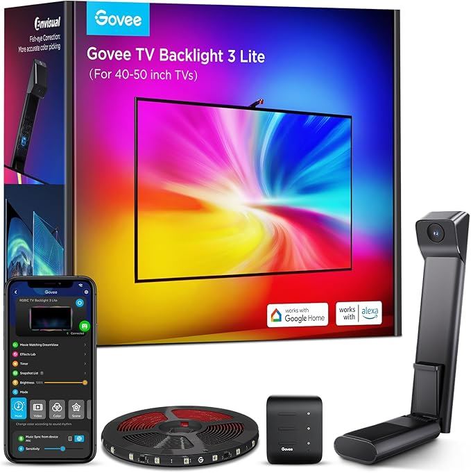 Govee TV Backlight 3 Lite RGBICW Luces LED Smart para TV 40-50” DreamView Alexa Google Home