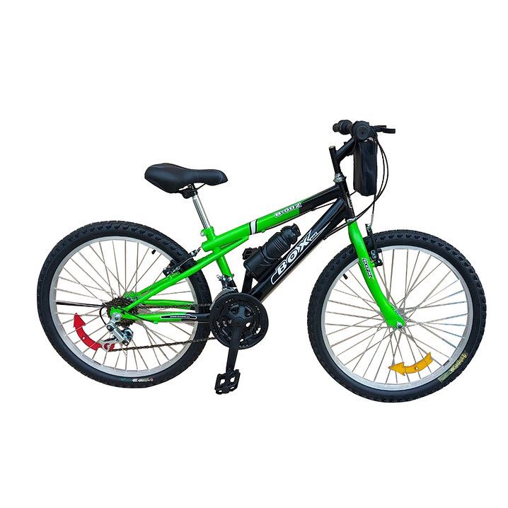 Bicicleta Box MTB Aro 24 - Verde con Negro