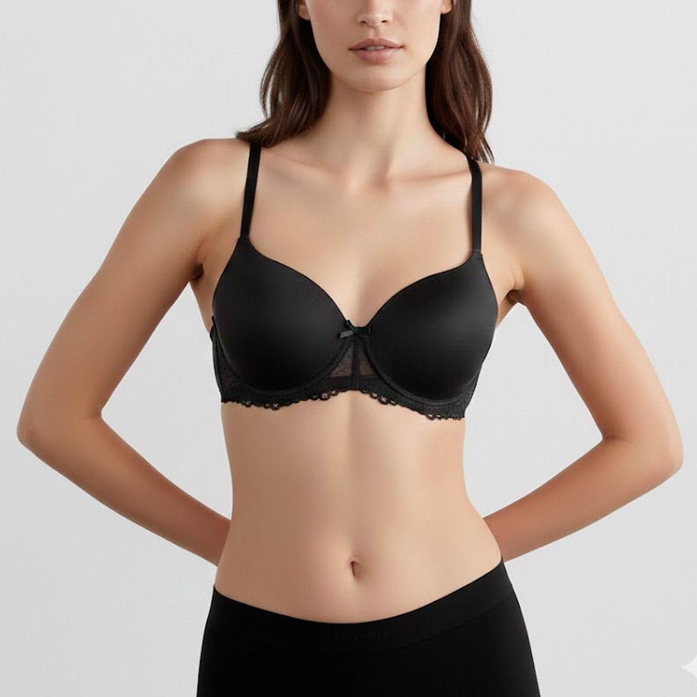 Brasier Strapless Realce Alto Peter Pan Negro 2495
