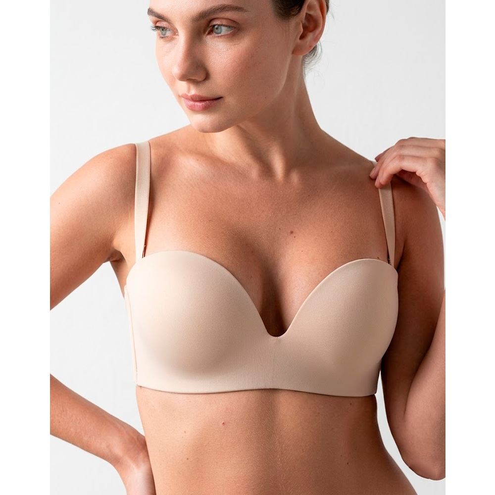 Brasier Peter Pan Strapless Convertible Copa B Beige 6137