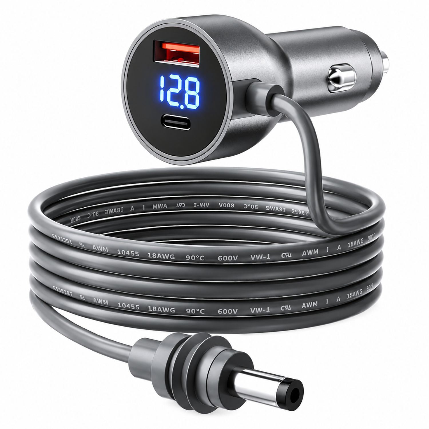 Cable De Alimentación Compatible Con Starlink Mini 3 Metros Para Auto 12V 24V USB-C PD USB-A Pantalla Digital
