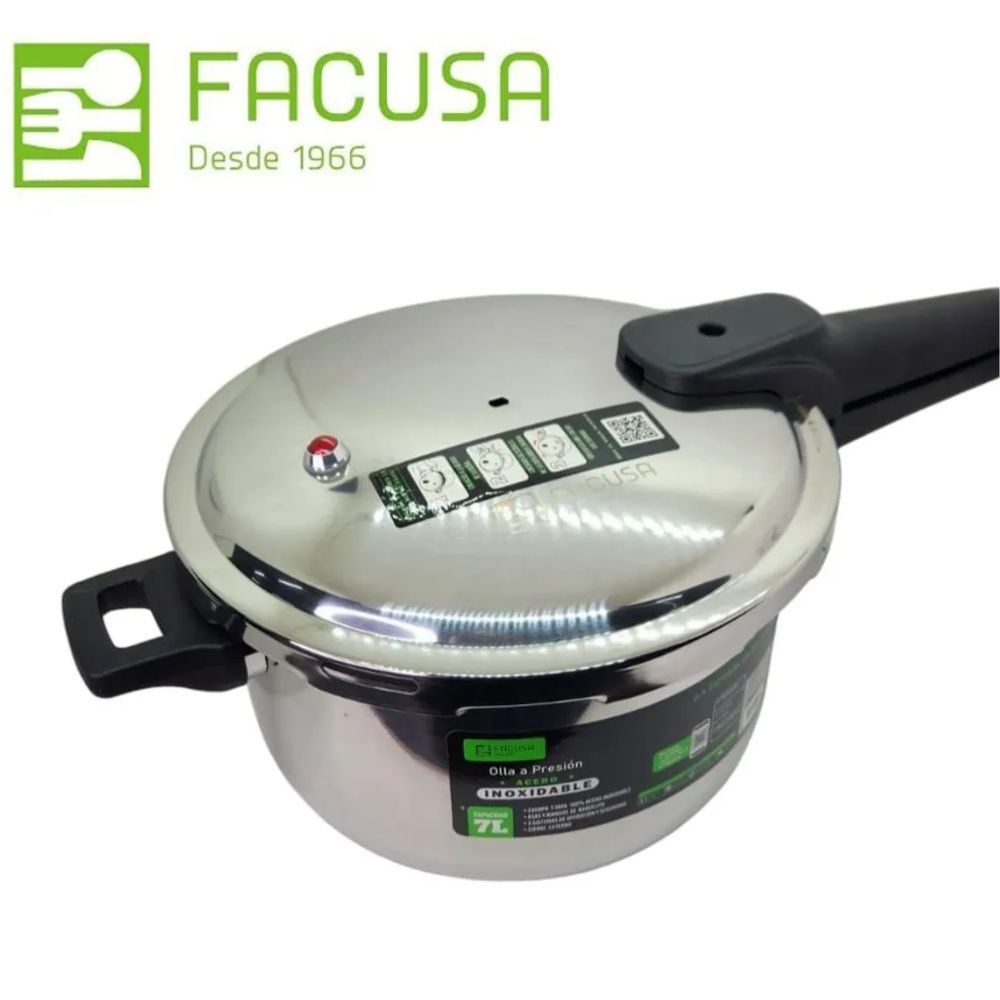 Olla Presion Facusa de 7Lt Acero Inoxdable