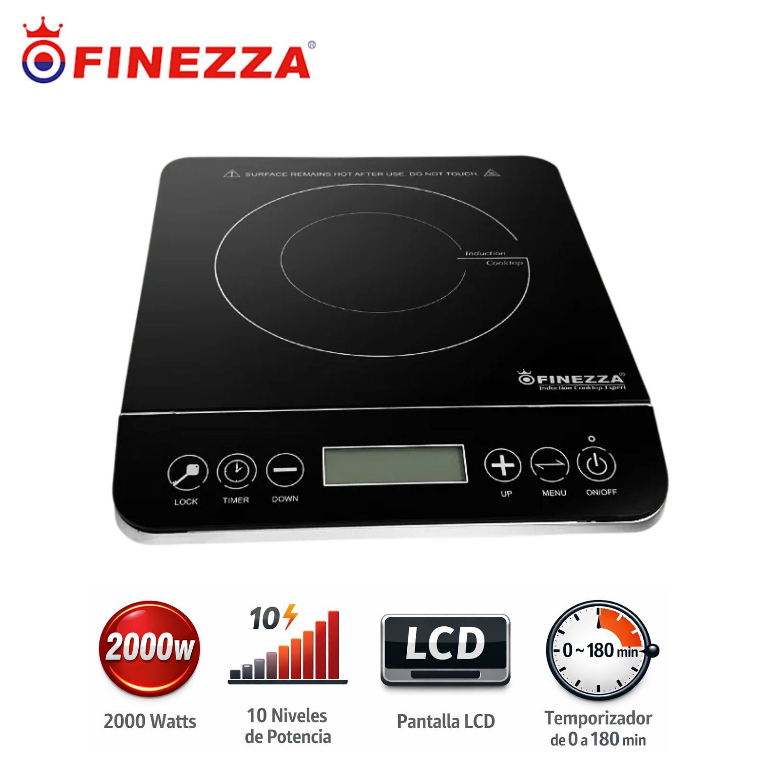 Cocina de Inducción Finezza FZ 312IN de 01 Hornilla Cocción Rápida Apag, Automático