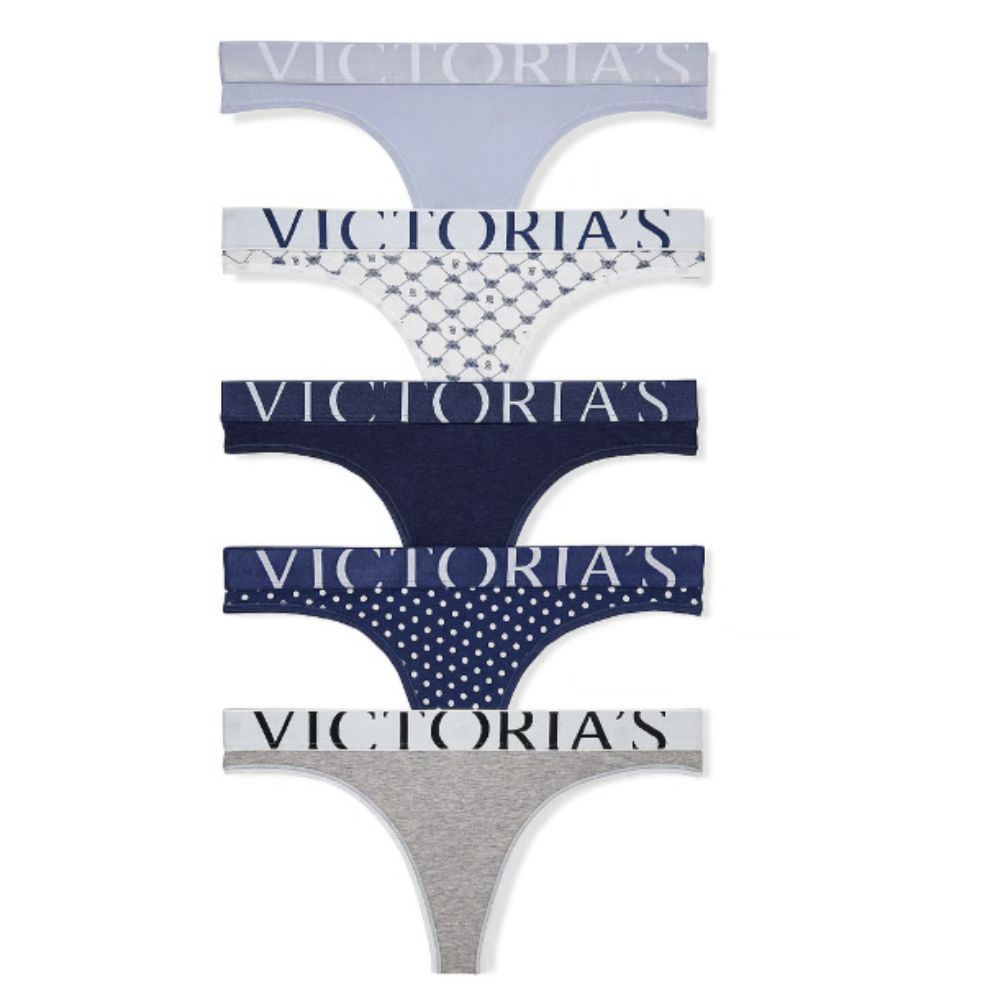 CALZON TANGA VICTORIA’S SECRET PACKX5 AZUL T-M