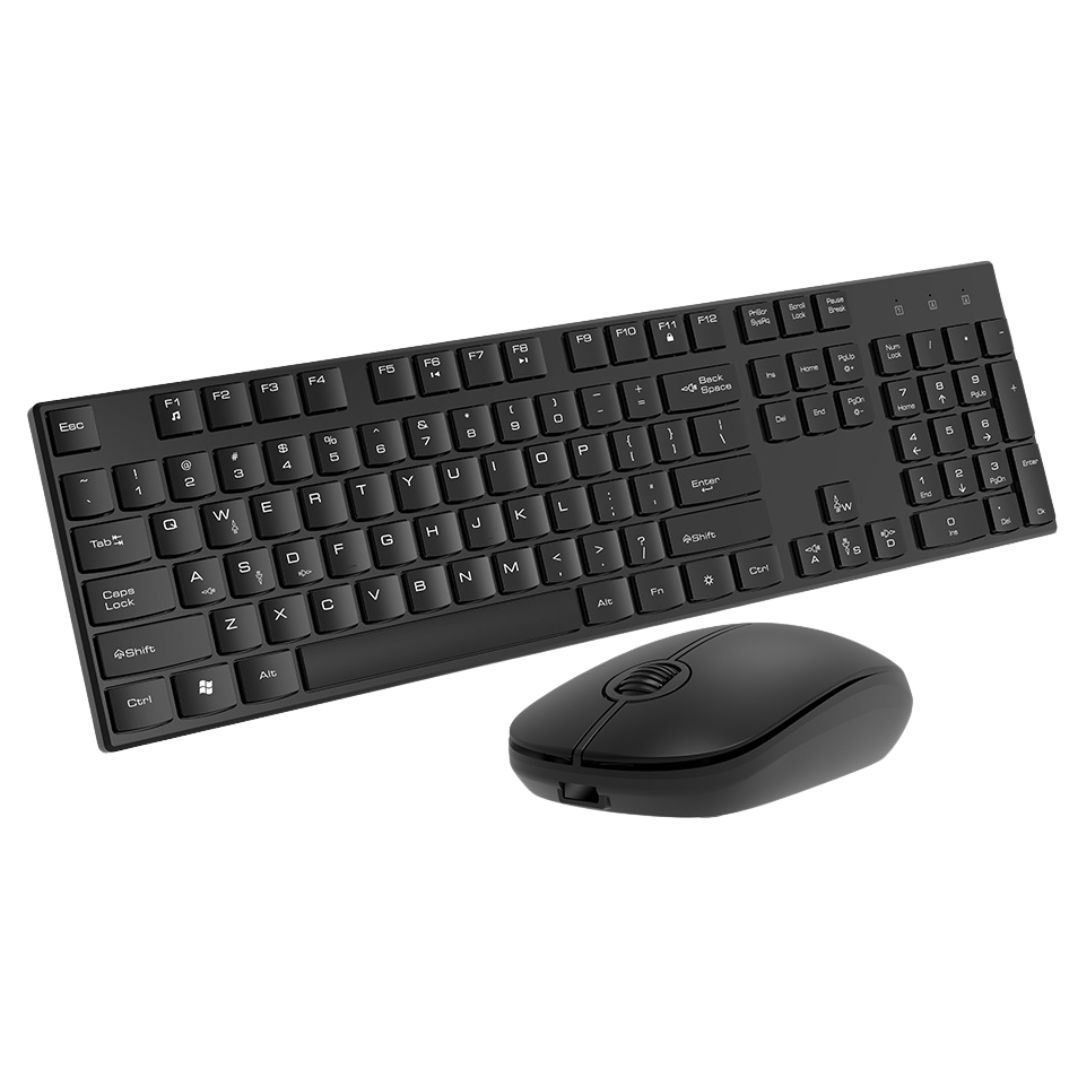 Kit Teclado y Mouse Inalámbrico SEISA DN-K88 con Ñ y Conexión Dual