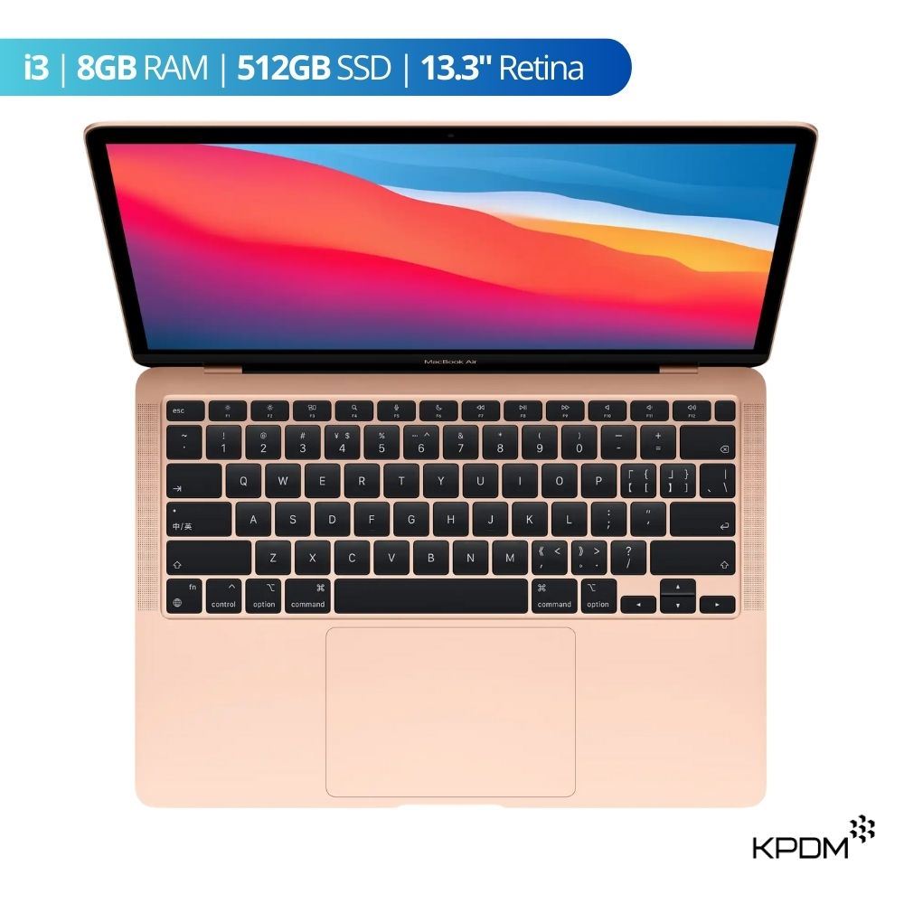 Laptop MacBook Air 2020 Touch iD i3 8GB 512GB 13.3" - Oro - Reacondicionado - Grado A