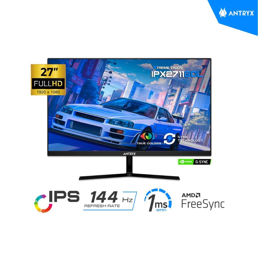 MONITOR ANTRYX 27" XTREME VISION IPS FHD / 144HZ / 1MS / HDMI-DP/ G-SYNC y FREES-YNC