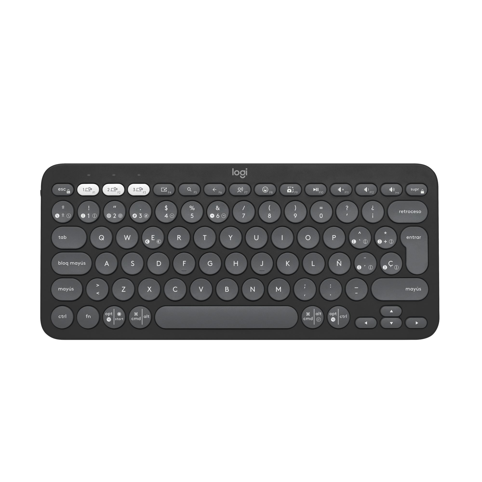 TECLADO LOGITECH PEBBLE 2 K380S BLUETOOTH/WIRELESS SP GRAPHITE