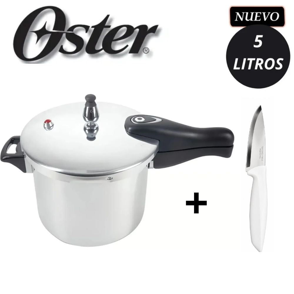 Promo Olla Presion Oster Brissago 5 Lt + Cuchillo Tramontina nro 6