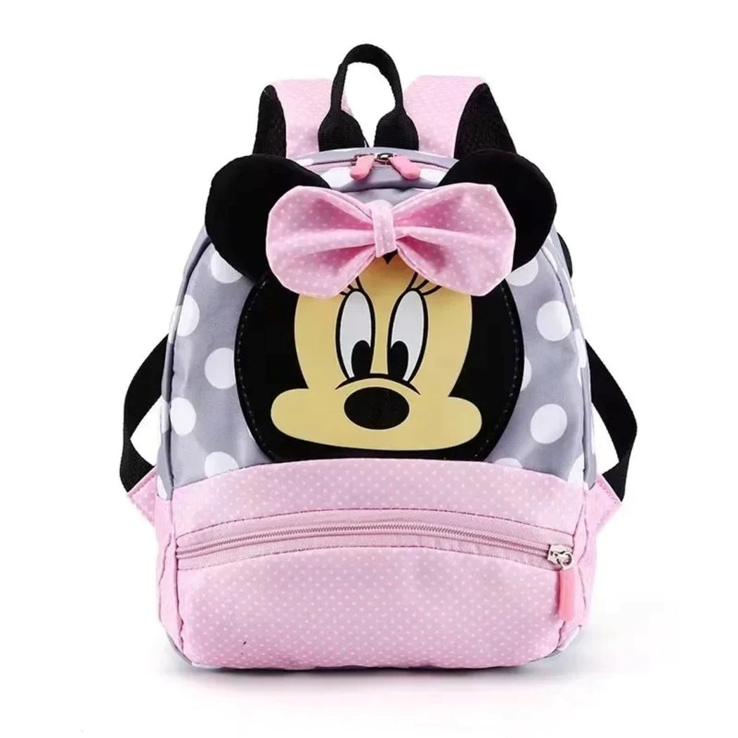 MOCHILA MINNIE MOUSE LAZO INFANTIL NIÑA MINI ESCOLAR ORGANIZADORES VERANO GENIEKA