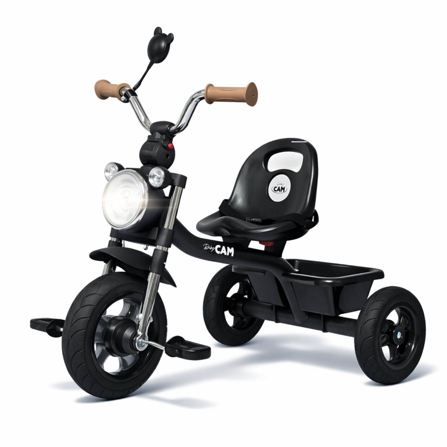 Triciclo Infantil Estilo Moto 3 Ruedas con Cinturón y Canasta 1.5 a 5 Años