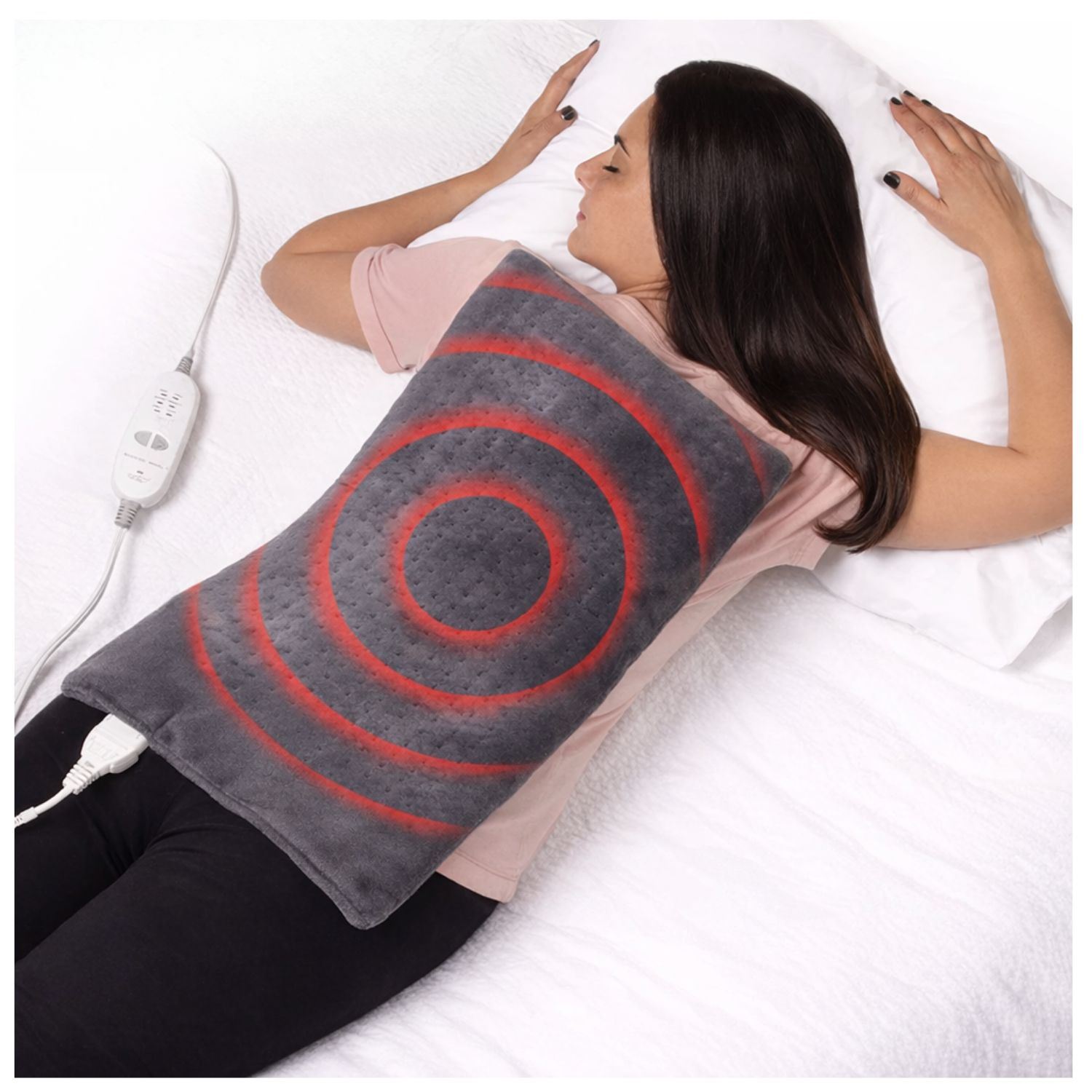 Manta Eléctrica con Masaje Relajante y Calentamiento Rápido Ideal para Espalda y Piernas