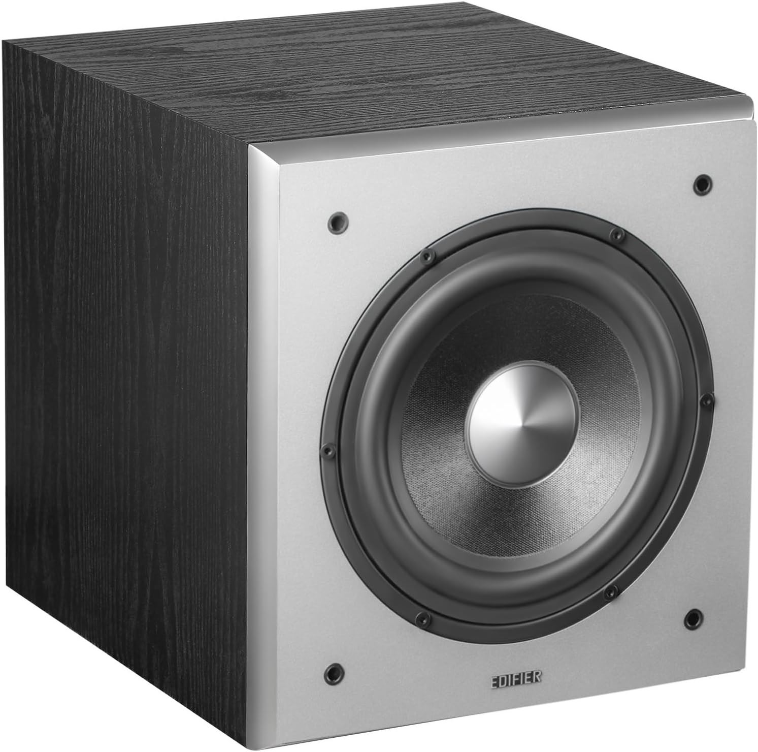 Subwoofer Edifier T5 8" 70W RMS Activo Graves Profundos, Negro y Plateado