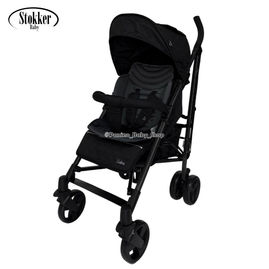 Coche Bastón Plegable Liviano para Bebés -LISBOA- Negro