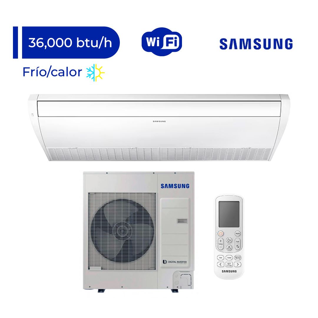 Aire Acondicionado Samsung Techo 36,000 Btu Frío/Calor Con Wifi