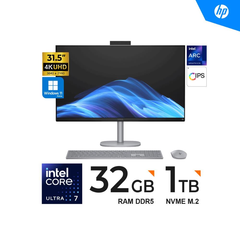 TODO EN UNO HP OmniStudio X C1271LA 31.5" UHD IPS 4K - Core Ultra 7 258V - 32GB DDR5 - 1TB SSD M.2 - WINDOWS 11 HOME