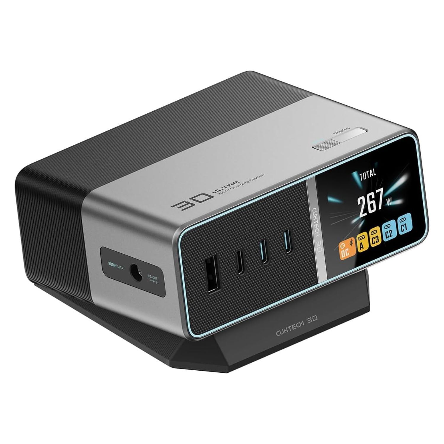 Cargador USB C 300W GaN Multipuerto Para Laptop Gaming MacBook Y Celular