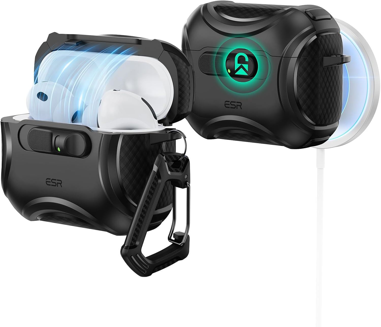 Funda ESR para AirPods Pro 3 (2025) con MagSafe, Bloqueo Anticaídas y Clip – Protección Total