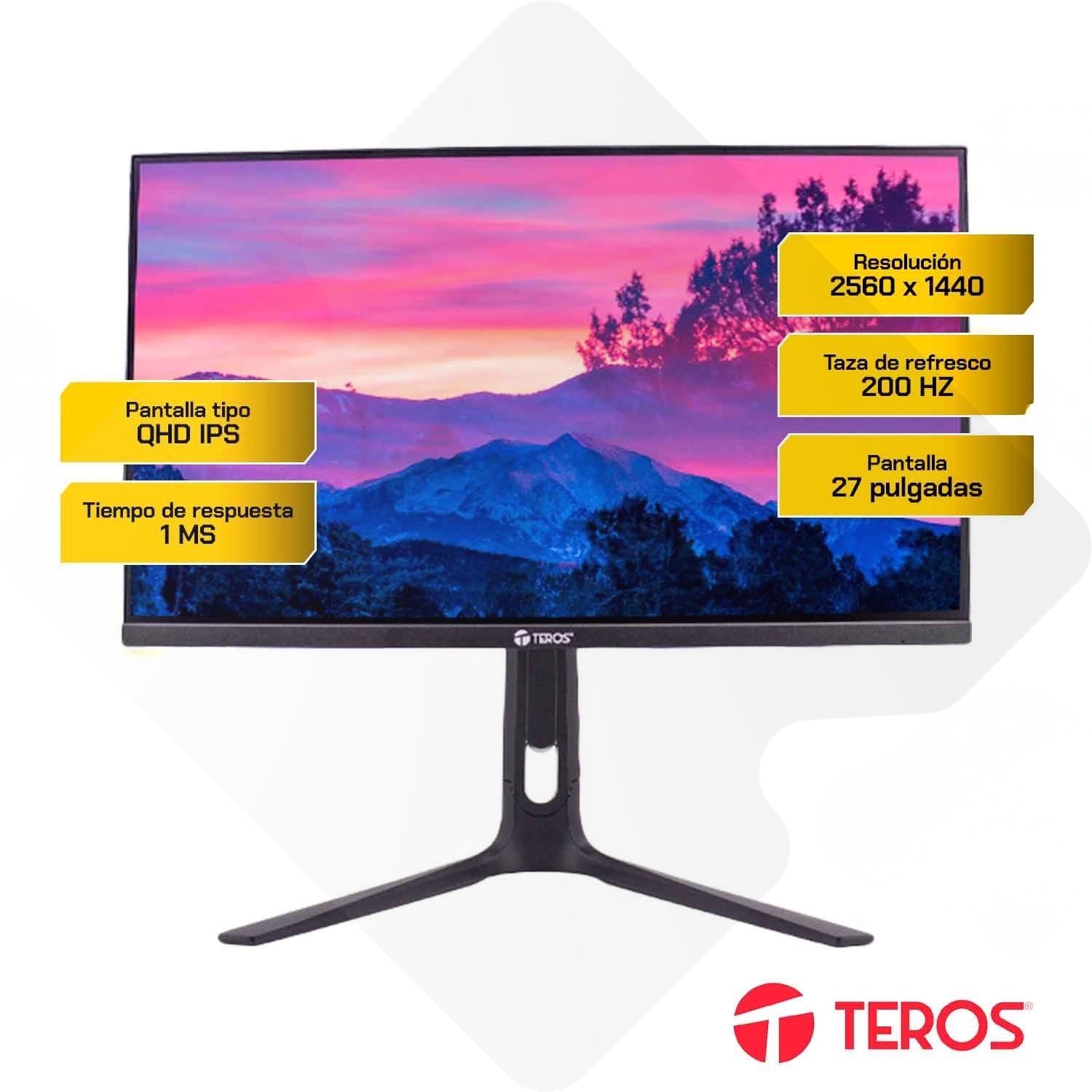 Monitor Plano Gaming Teros TE-2754G 27 QHD IPS 200Hz 1ms