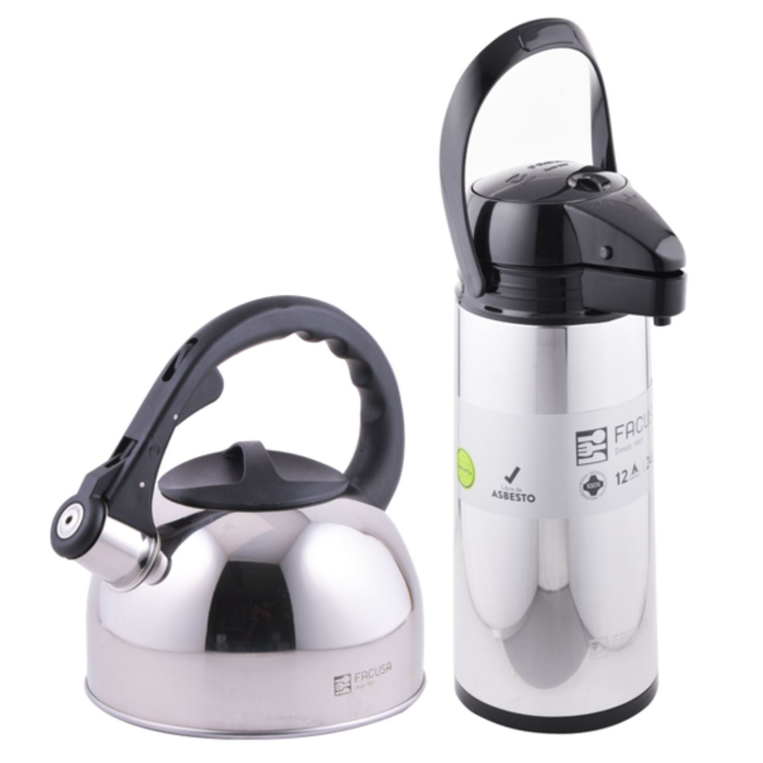 Pack Facusa: Termo 1.9LT + Tetéra 2.5LT Acero Inox