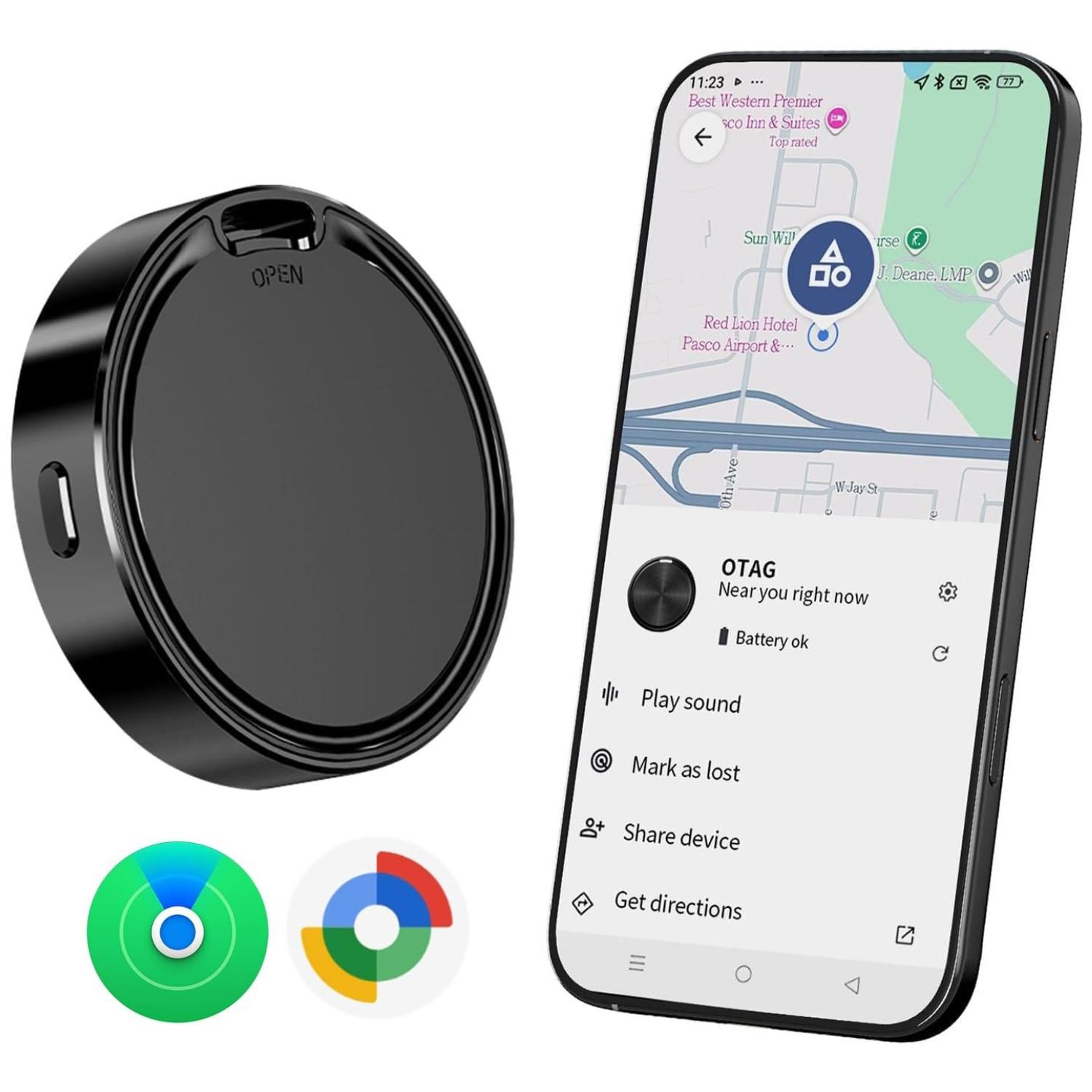 Rastreador Inteligente para Llaves y Mochila Compatible Android iOS