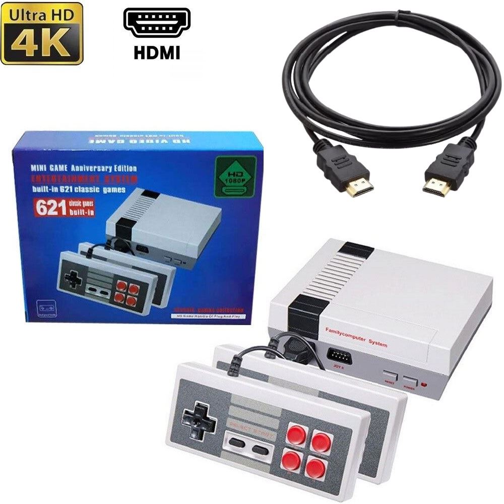 Consola Retro Super Mini SFC HDMI 621 Juegos Incorporados + 2 Controles