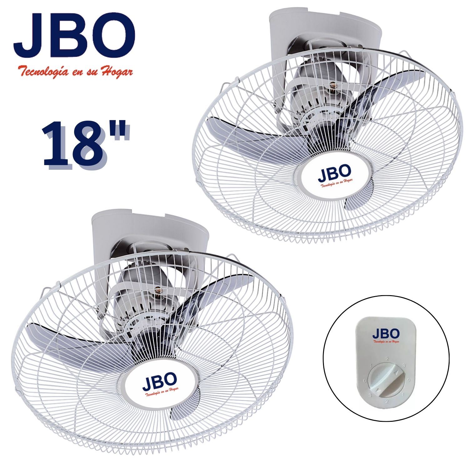 Pack Ventiladores de Techo Industrial JBO 185T Orbital 18" 3 aspas