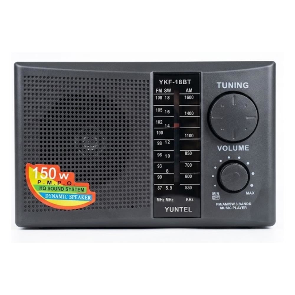 Radio AM FM Yuntel YKF 18BT USB BT Negro