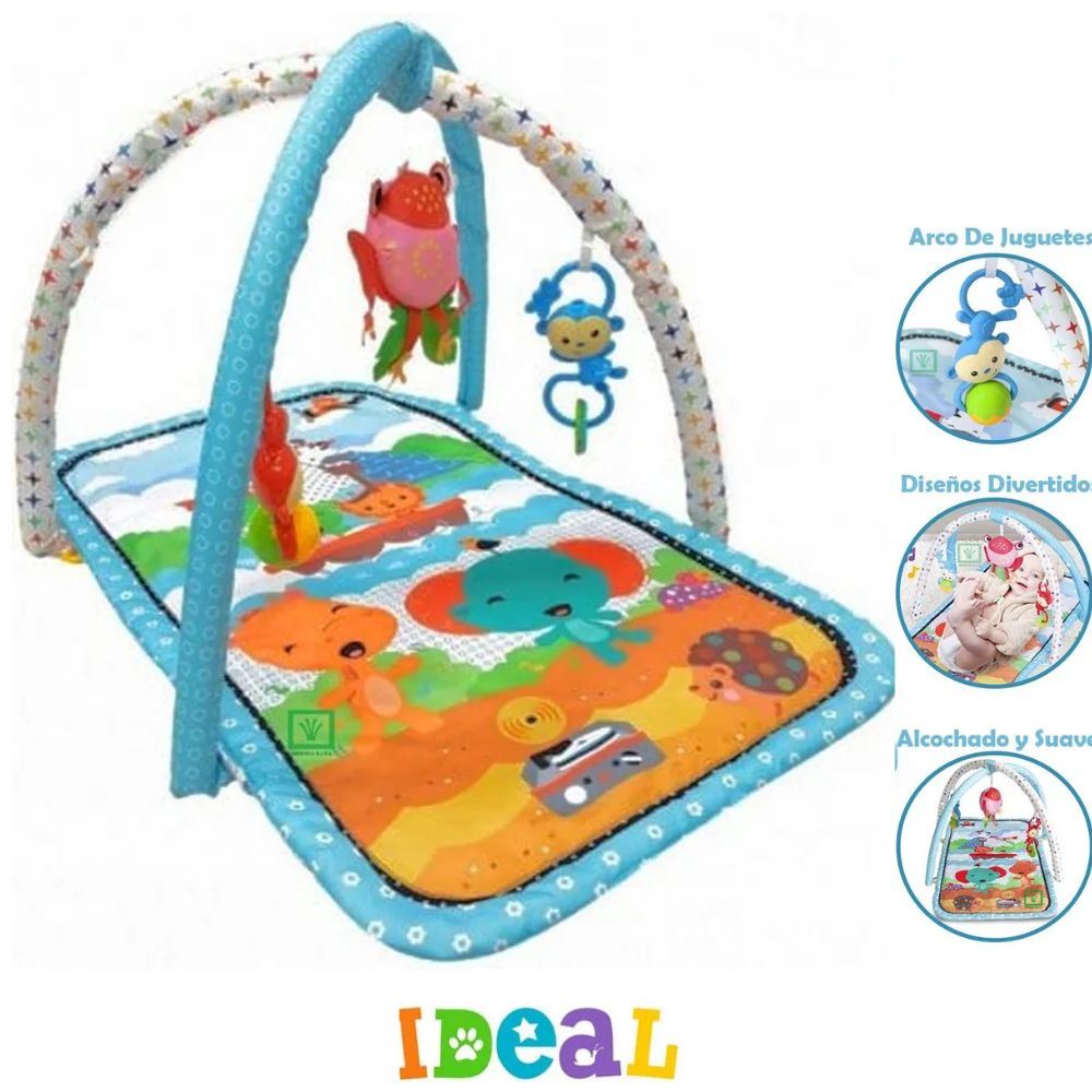 Gimnasio Celeste Ideal Para Bebe con Juguetes Elephant