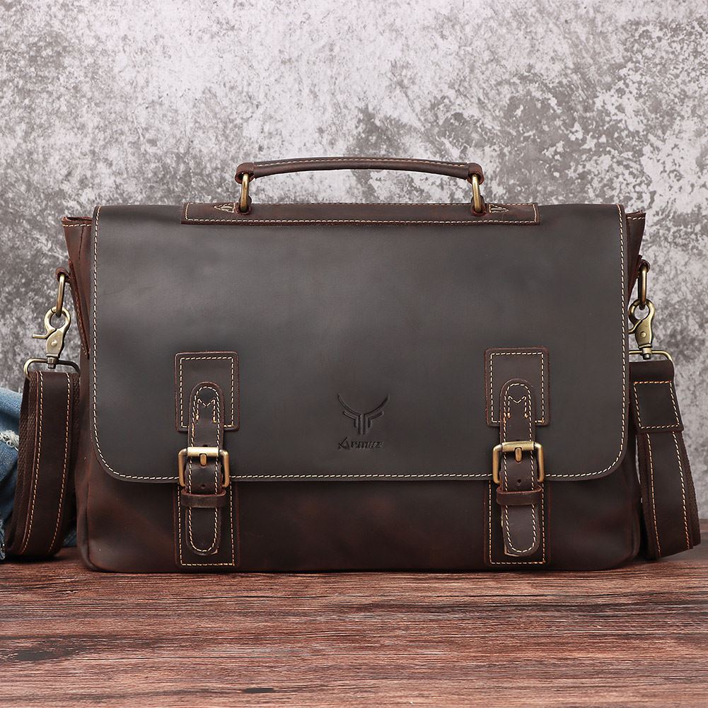 Maletín de Cuero Vacuno (Laptop 13,6") TRIFÓN MH590