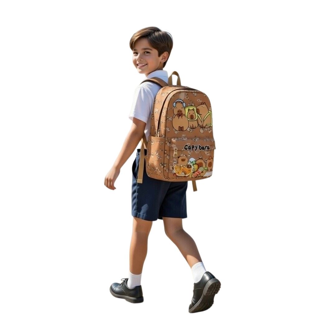 MOCHILA CAPIBARA GRAN CAPACIDAD LAPTOP JUVENIL CAPYBARA CLASES ESCOLAR  NAVIDAD COLEGIO GENIEKA
