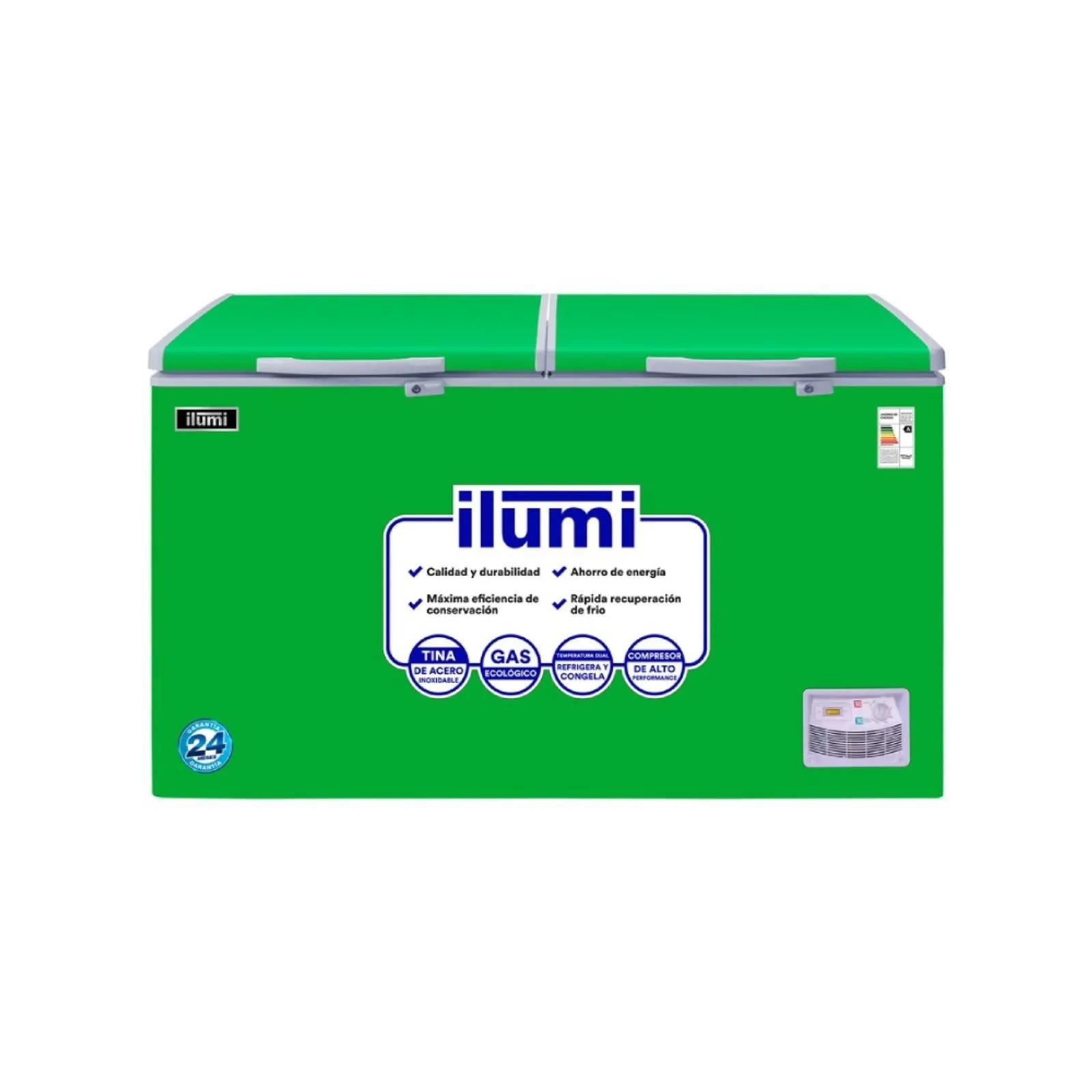 Congelador Horizontal Ilumi TFI-4402GR 440L – Verde