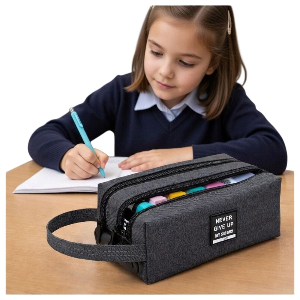 CARTUCHERA CLAVE SEGURIDAD CONTRASEÑA DOBLE CIERRE NECESER ESCOLAR COLEGIO GIMNASIO VIAJE GENIEKA