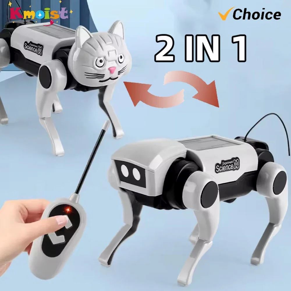 Perro Gato Robot Armable + Control Remoto Mascota Juguete Educativo Interactivo Regalo Niño Navidad Genieka