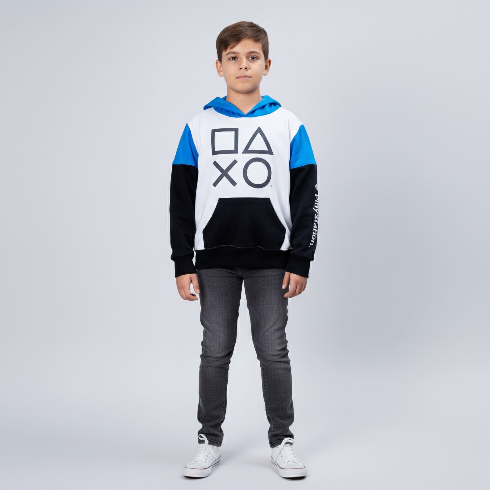 Sony Polera Infantil Oficial Play Botones Tricolor T: 14