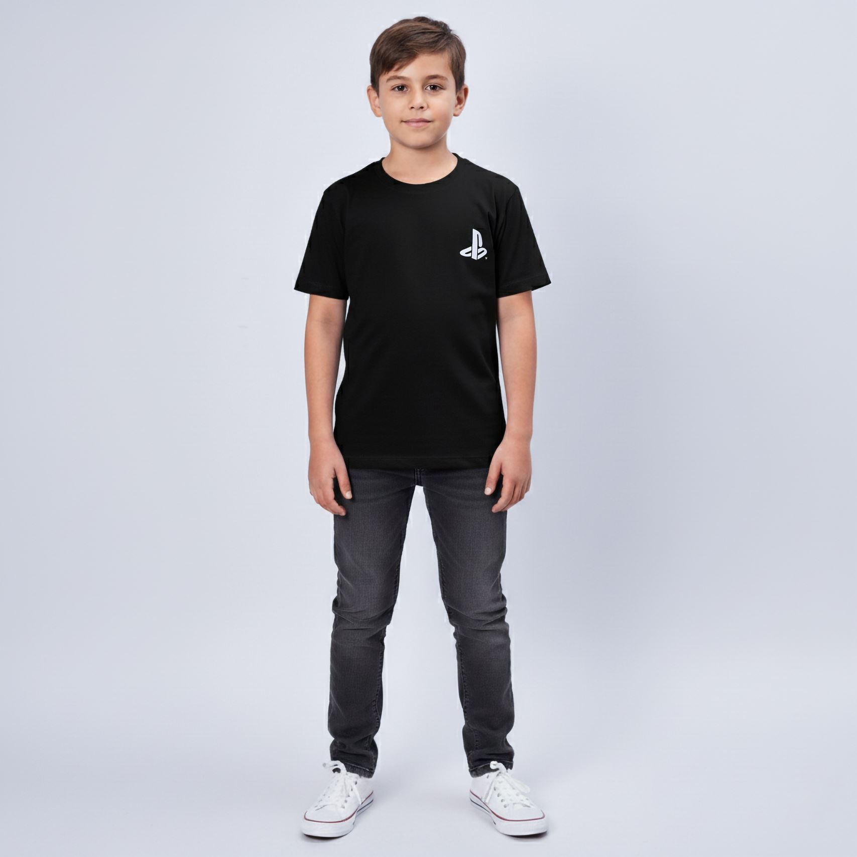 Polo Infantil Oficial Play Botones Basic Negro T: 14