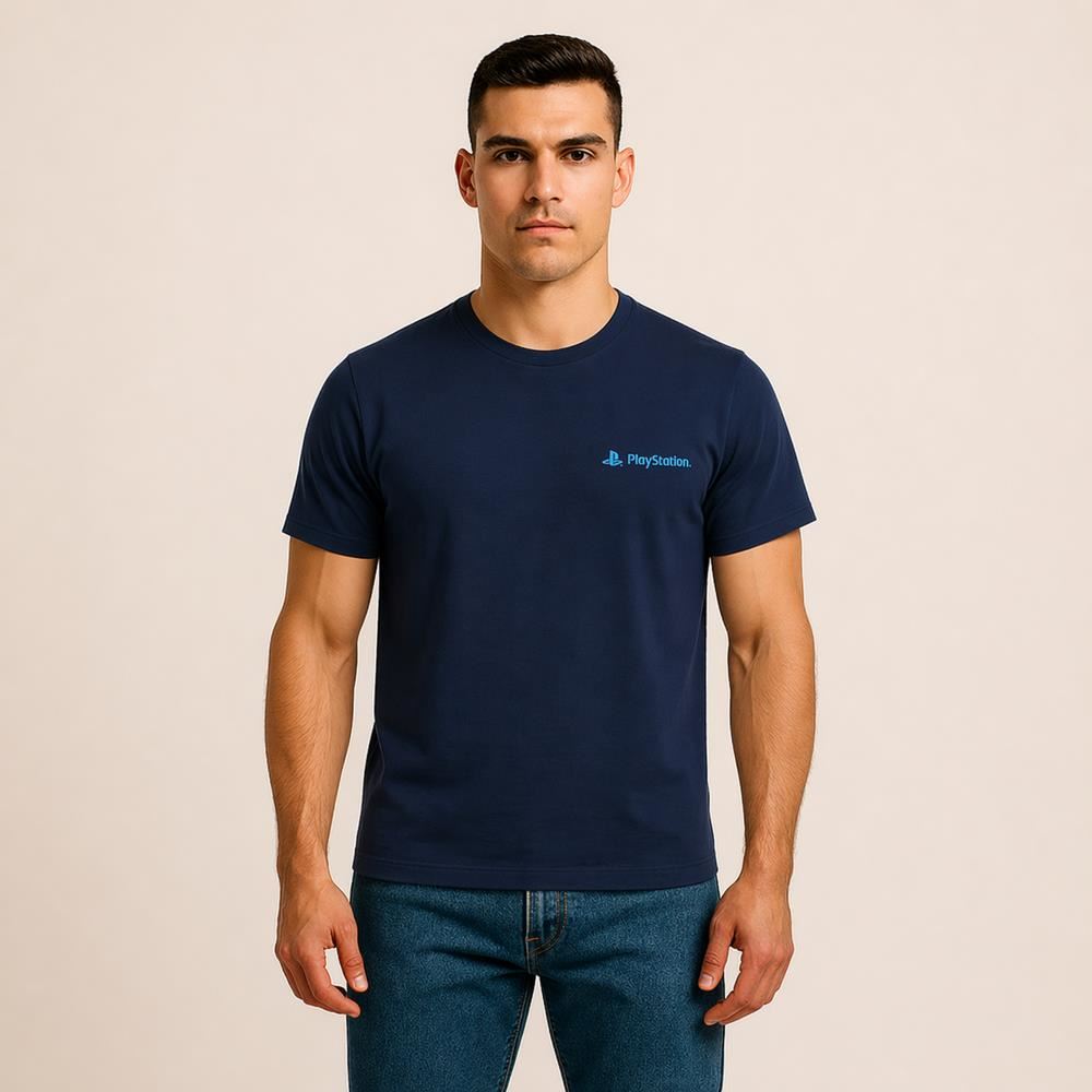 Polo Oficial PlayStation Never Stop Azul L