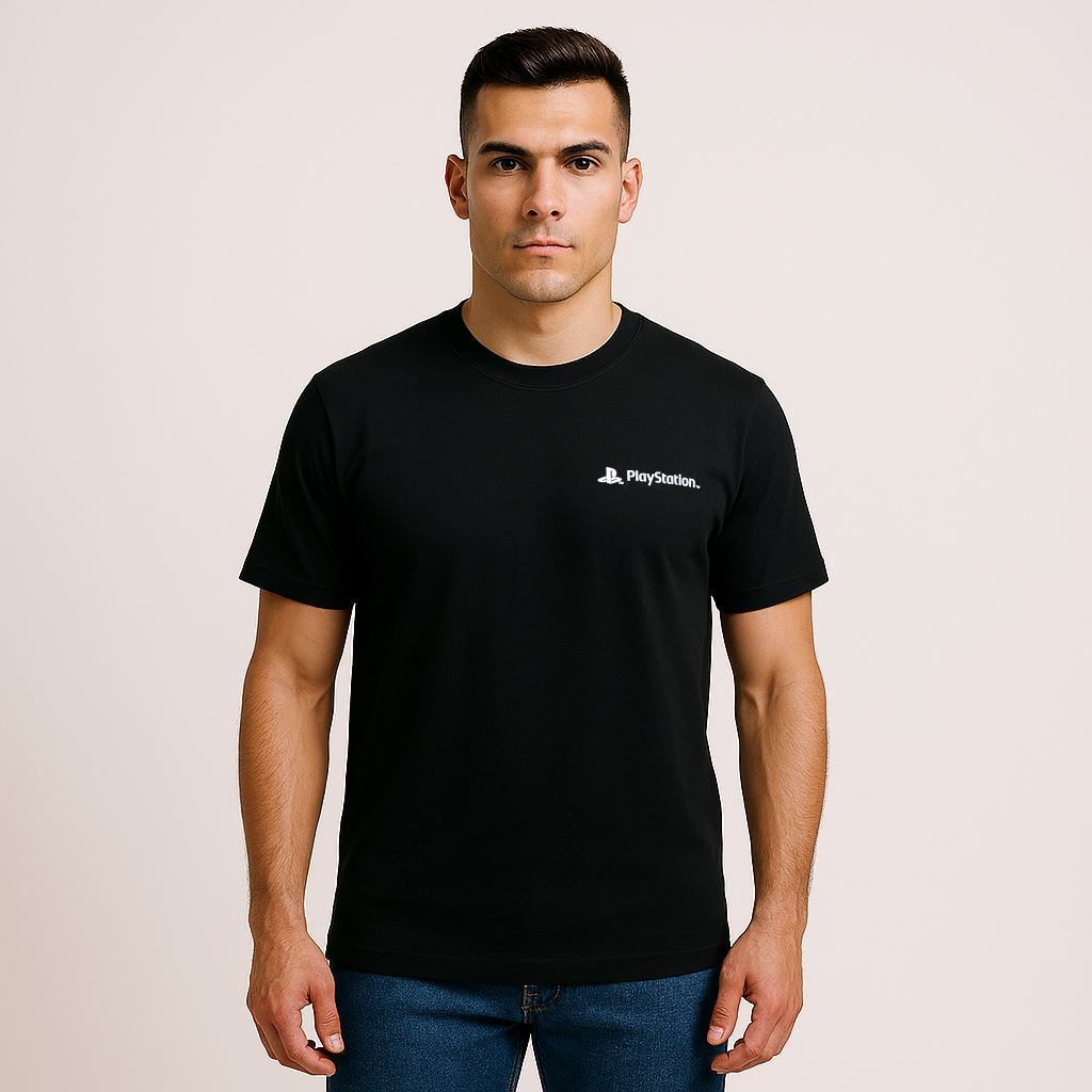 Polo Oficial PlayStation Acuarela Negro T: M