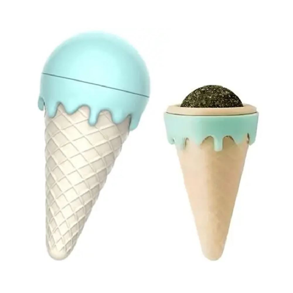 Juguete catnip caramelo duro para gatos diseño helado verde