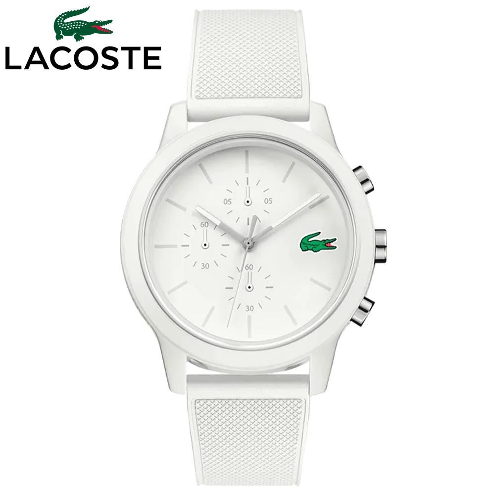 Reloj Lacoste 12.12 2010974 Cronómetro Resina Correa de Silicona Blanco