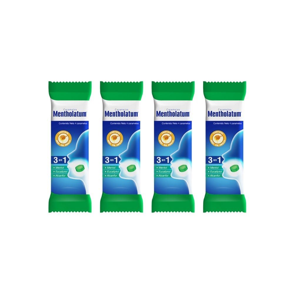 Pack Mentholatum Caramelos 3 En 1 4 Und