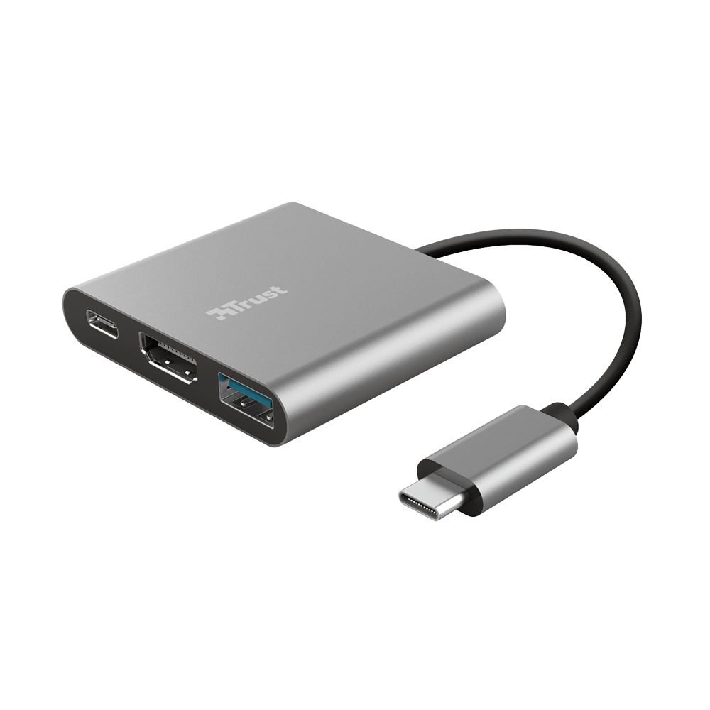 Adaptador multipuerto USB-C 3 en 1- Dalyx - Trust