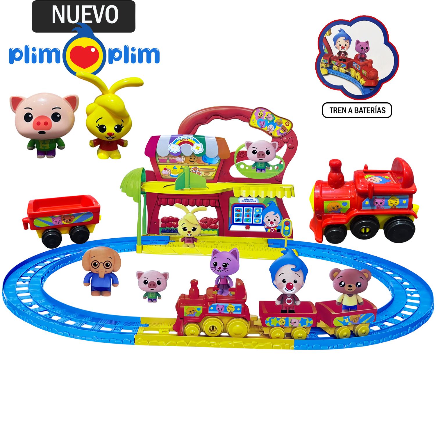 Juguete Set Estacionamiento de Tren de Plim Plim 2021-16
