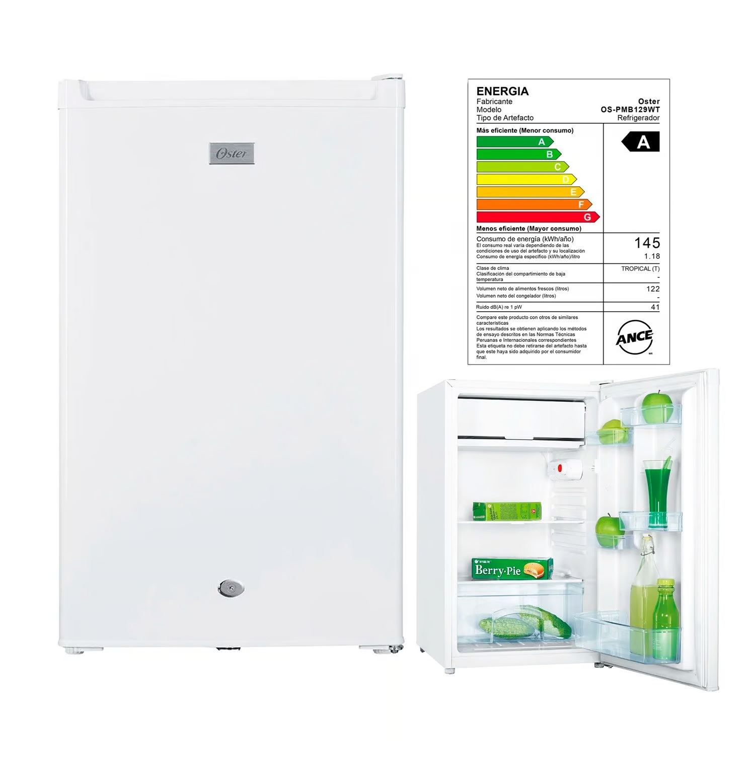Frigobar de 122 Litros Oster OS PMB129WT Blanco