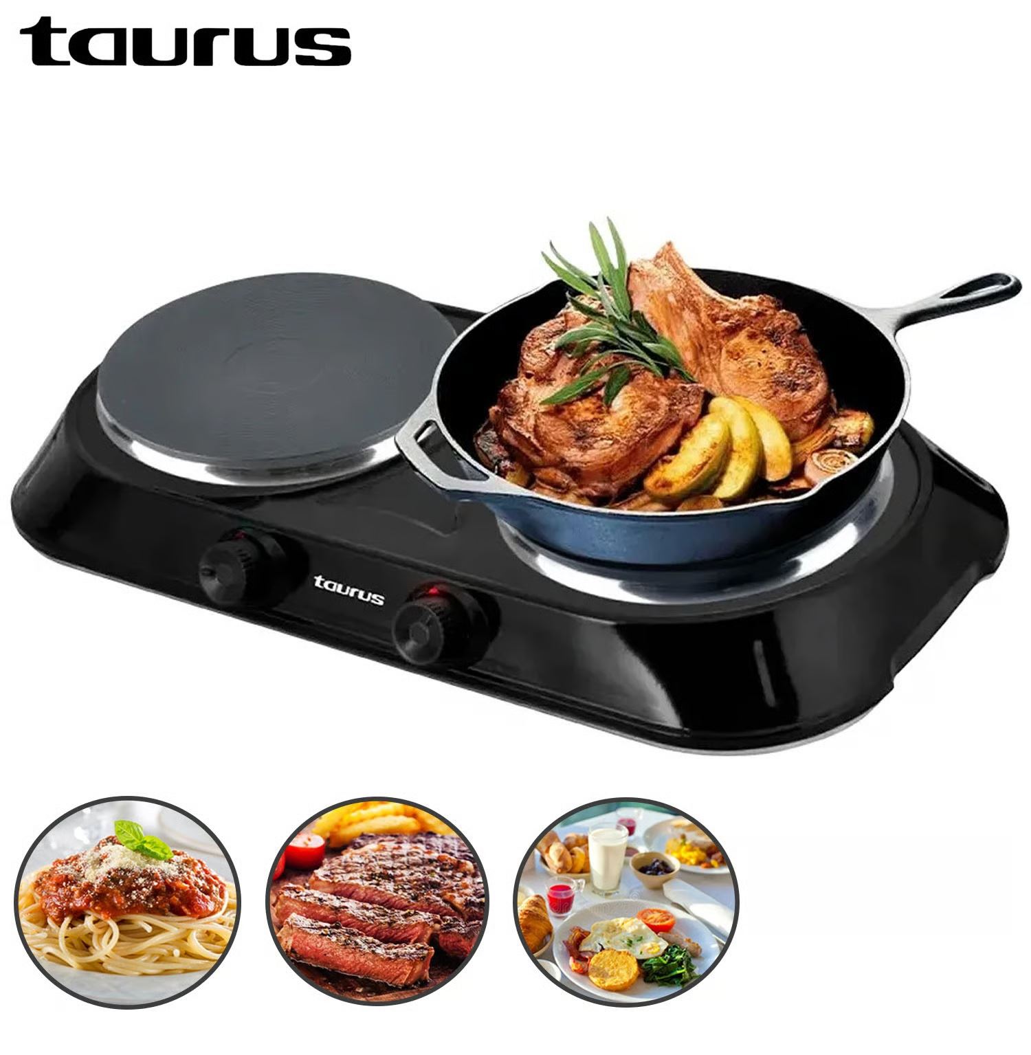 Cocineta Eléctrica de 2 Hornillas Taurus Fenix Duo