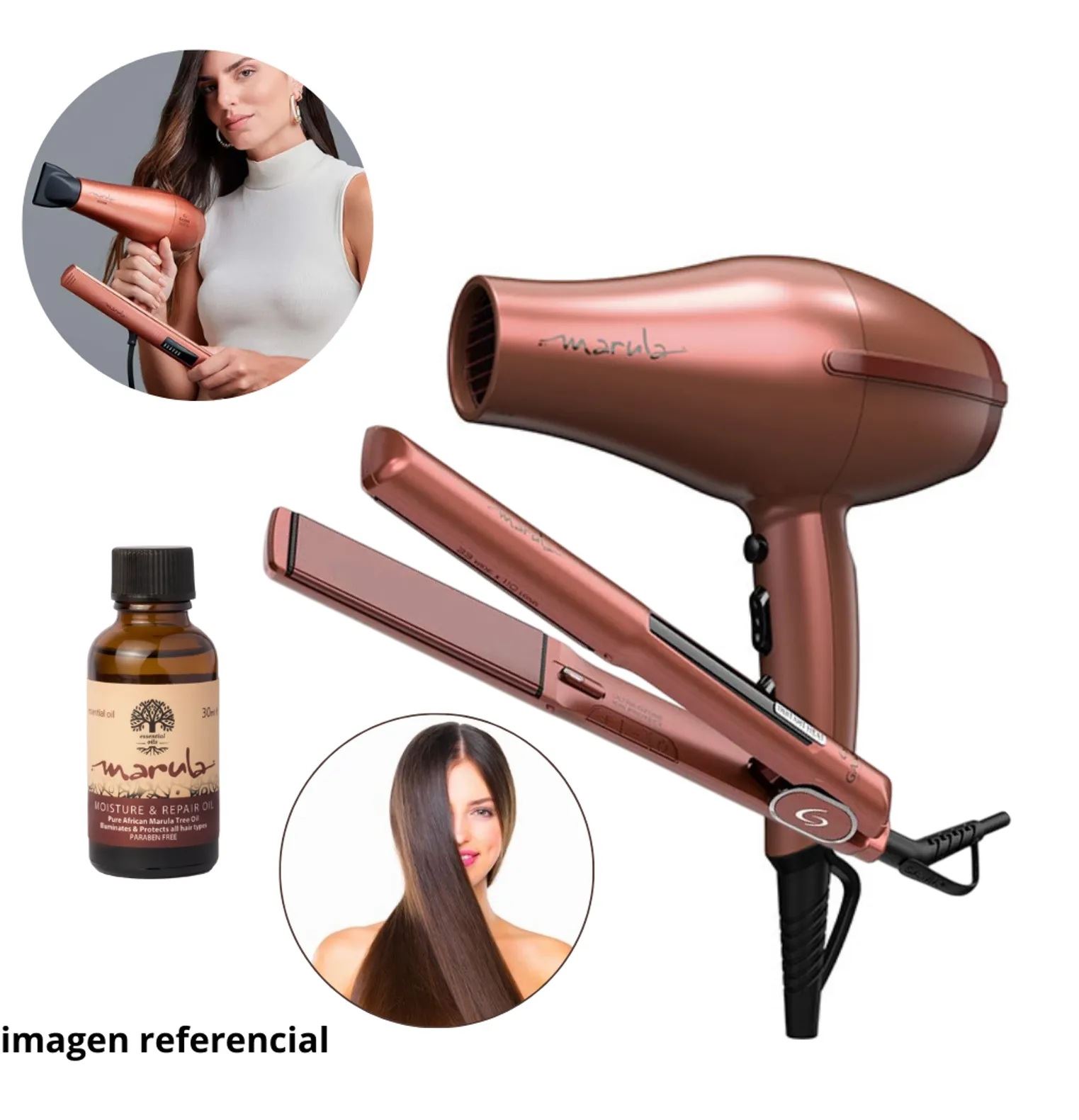 Combo Secadora 5D MARULA + Alisador 5D MARULA GAMA