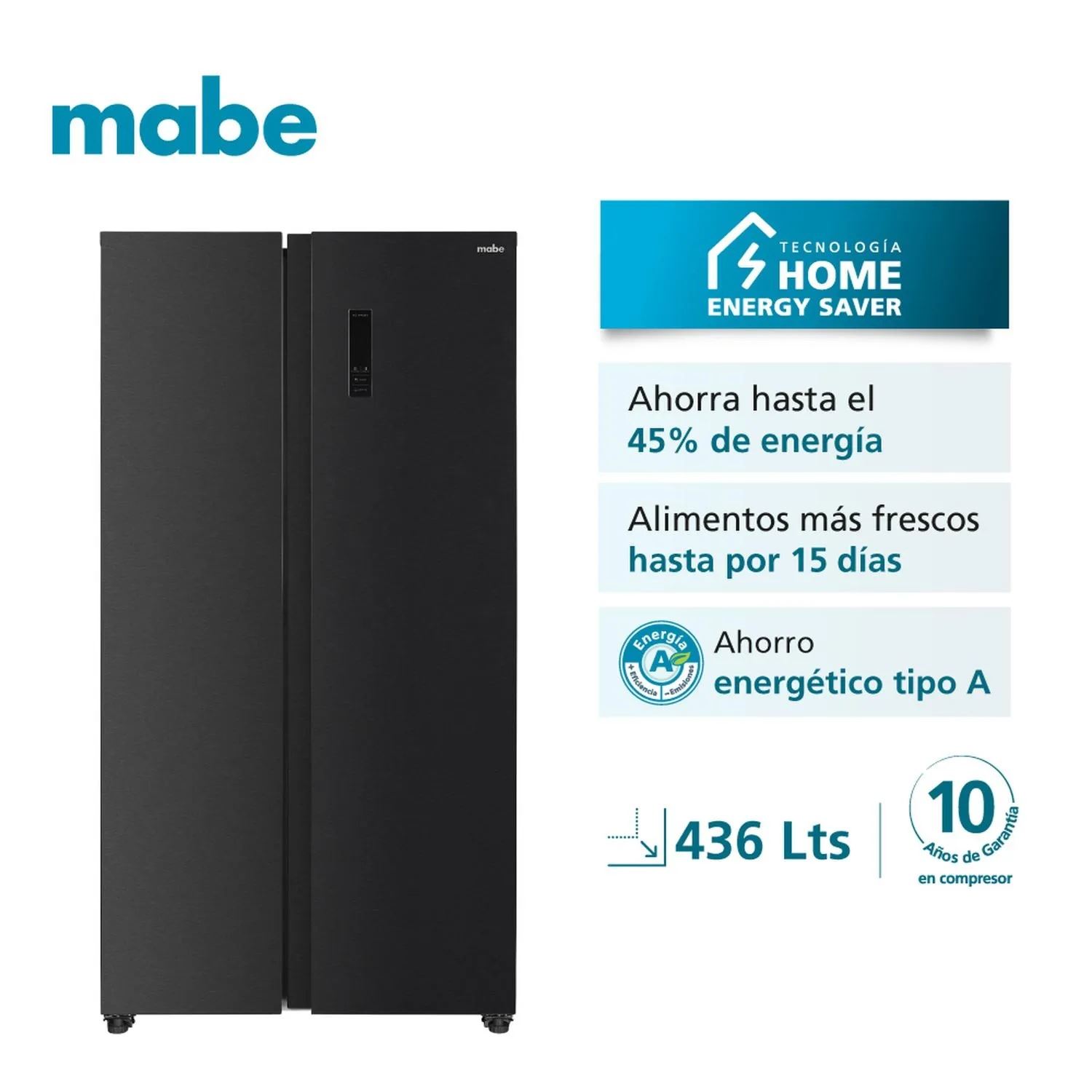 Refrigeradora Side by Side 436L Netos Mabe MSD480LPRPS0