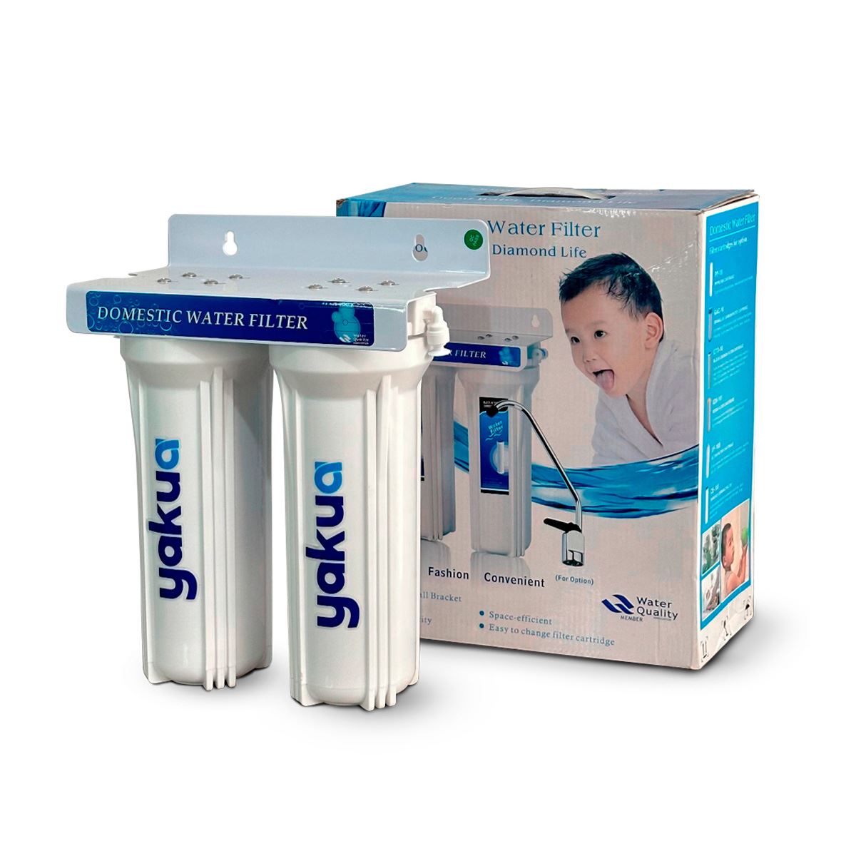 Filtro Purificador de agua doble etapa bajo el lavadero