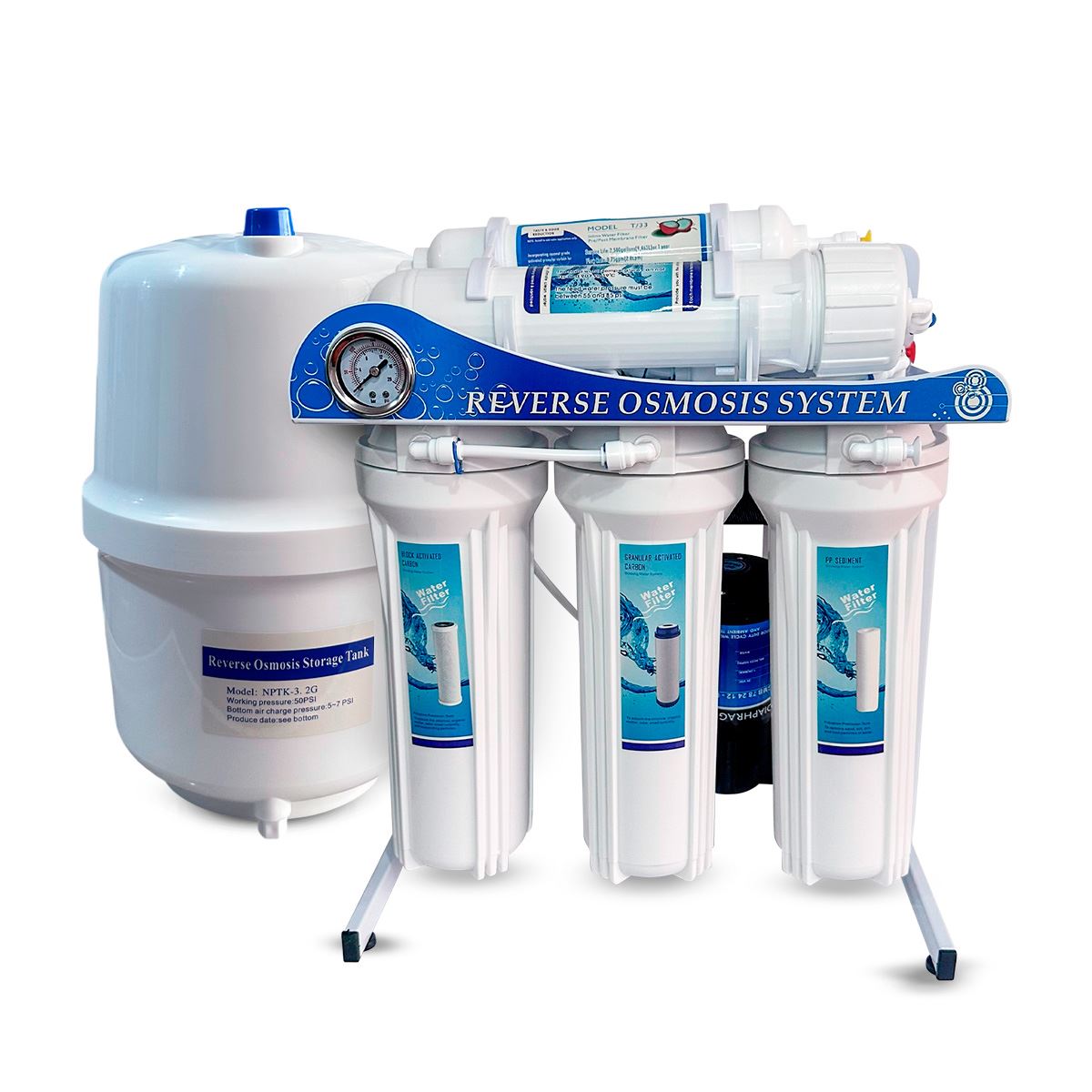 Equipo purificador por osmosis inversa 100GPD 5 Etapas